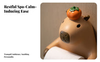 Wall-Mounted Capybara Bathroom Tissue Holder Cute Bathroom Tissue Holder with Capybara Shape Punchwithout Holes Household Item Space-Saving for Children, Bathroom, Restroom, Powder Room
