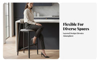 Wooden Seat Counter Stool urban aesthetic Bar Chair Nordic Design Curved Backrest for Adults, Reception Desk, Kitchen