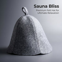Sauna Hat for Women and Men with 200g Wool Felt for Heat Protection, Steam Cap for and Bathroom, Water Absorbent Non-Woven Material