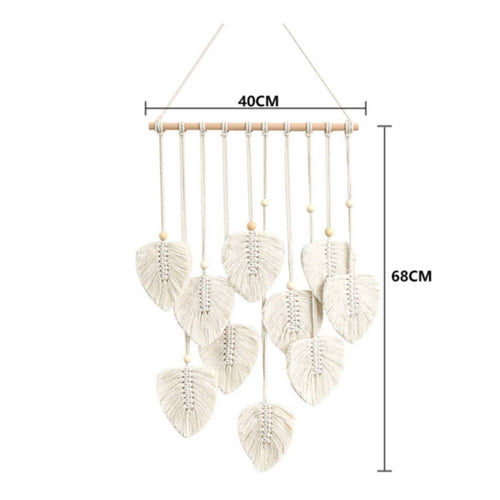 Foliage Macrame Wall Hanging Handmade Woven Foliage Tapestry Lightweight