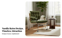 Upholstered accent Chair Nordic Design Movable Single Sofa Retro and design Comfortable for Renters
