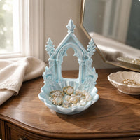 Cathedral Jewelry Dish Home Decor Gold Trim
