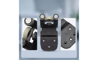 Black Roller Guide Bracket Compact Door Roller with Bracket Long-Lasting Hardware Smooth for Mechanics, DIYers
