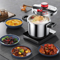 Burst-Resistant-Proof Design Stainless Steel Pressure Cooker Energy Saving Stovetop Pressure Cooker Enhanced Safety Features Locking Lid Stockpot Long-Lasting Construction for Home Cooks, Families, Meal Prep