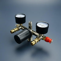 Quick Connect Fittings Air Compressor Outlet Manifold Multiple Outlets Two Gauge Pressure Regulator Assembly Pneumatic Tool Part