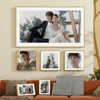 Matte Black Photo Frame Set Resin Gallery Wall Picture Display for Home