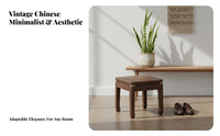 Square-Top Stool Chinese and Aesthetics Household Furniture Versatile Mortise and Tenon Joint for Children