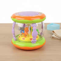Infant Hand Pat Drum Early Educational Infant Hand Drum Multifunctional Musical Rotating Display Toy for Infants, Young Children, Bedtime