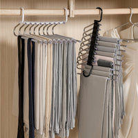 Multi Layer Pants Hanger Stainless Steel Non Slip Pant Organizer Home Storage for Wardrobe