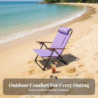 Adjustable Reclining Lounger Lightweight Camping Chair Folds in Seconds