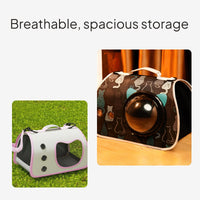 Cat Carrier Backpack with Breathable Transparent Panel