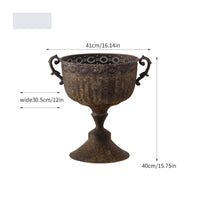 Pedestal Planter Stable Urn Planter Outdoor Use Urn Vase for Garden, Indoor Display