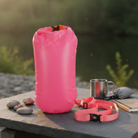 Double Air Bladder Design Swimming Safety Buoy with Storage Thickened Material Outdoor Water Swim Buoy Portable Swimmer Tow Buoyancy Aid Easy Inflation & Deflation for Triathletes, Kids, Rafting, Triathlon, Kayaking, Beach