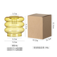 玻璃烛台彩色游泳圈烛台蜡烛器皿摆件家居样板房餐厅装饰摆设创意