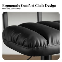 Adjustable Pedestal Stool With Backrest Counter Chair Padded padding for Adults