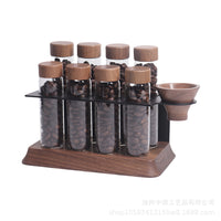 Light Luxury Coffee Bean Vertical Dispensing Bottle with Sealed Canister and Display Stand