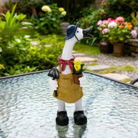 Resin Duck Statue Hand Painted Duck Statue Lifelike for Balcony, Patio