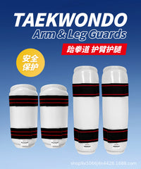Taekwondo Shin Guards and Arm Guards Set with EVA Padding