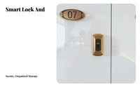 Lockable Changing Room Cabinet Heavy-Duty Personal Locker with Lock Wear-Resistant Multi-Door Storage Locker Moisture-Proof for Employees, Gym, Hair Salon, Office, School