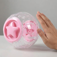 Quiet 17cm Hamster Ball with Sky Design, Enclosed Hamster Ball for Dwarf Hamsters and Guinea Pigs, Freestanding Exercise