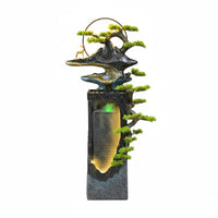 Chinese Design Floor Water Feature Feng Shui Design Water Feature Soothing Sounds Indoor Waterfall Water Feature for Business Owners, Living Room
