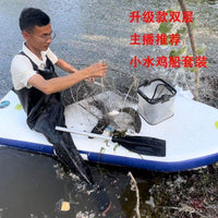 充气水鸡水上浮台拉丝钓鱼充气钓鱼平台充气折叠户外野钓耐磨耐刮