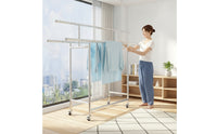 Stainless Steel Clothes Drying Rack Space-Saving Laundry Drying Rack Portable for Balcony
