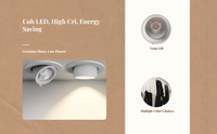 Adjustable COB LED recessed light