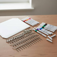 87 Pieces Shrink Paper Keychain Kit Easy to Use Shrinky Plastic Sheets