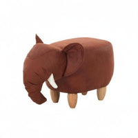 Elephant-Shaped Ottoman creature Design Padded Footrest Non-Slip Feet for Bedroom
