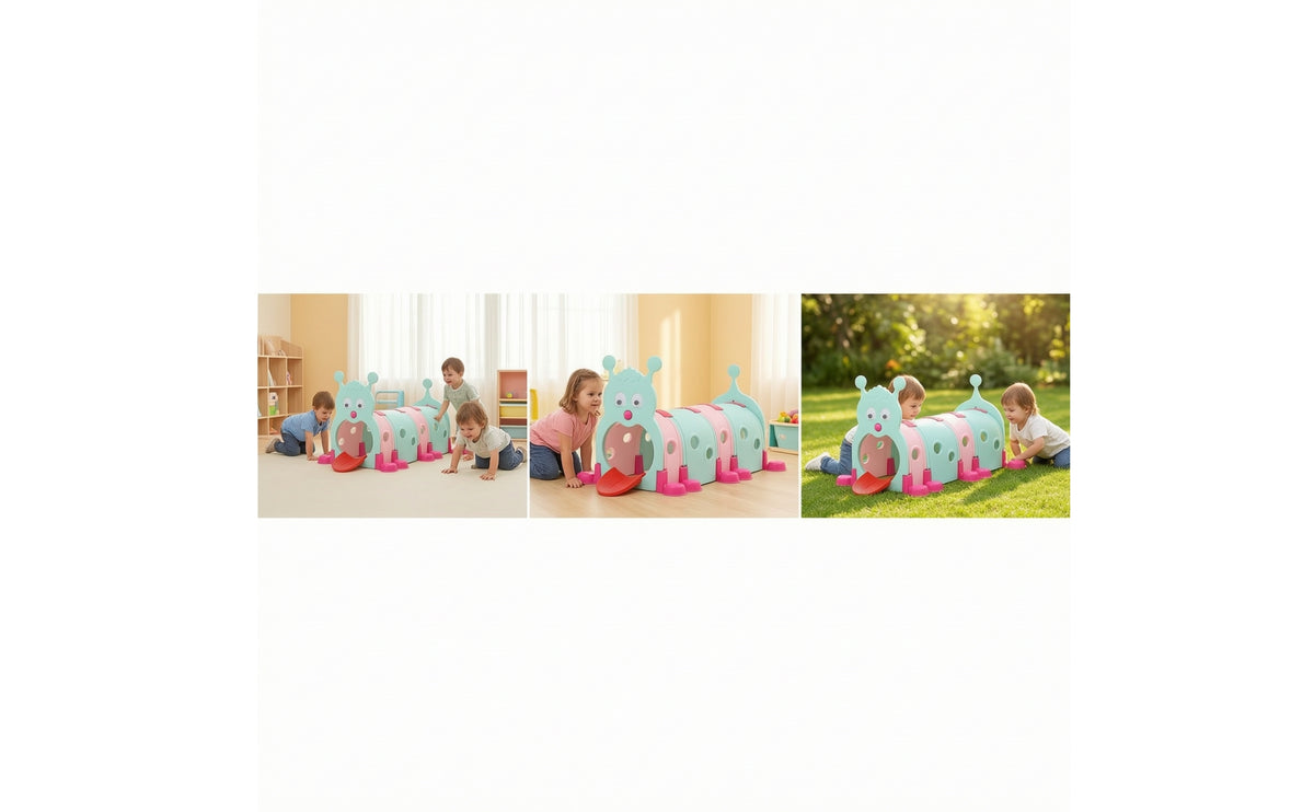 Indoor Outdoor Caterpillar Play Tunnel Long-Lasting Caterpillar Tunnel Long Lasting Toy Sun-Resistant for Toddlers, Playground