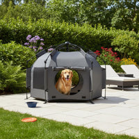 Hexagon Pet Fence Zippered Door Feline Playpen Breathable Mesh for Nursery