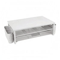 Screen Riser with Drawer Pen Cup Desk Organizer with Drawer Ergonomic Desktop Screen Riser for Workspace