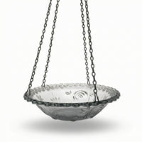 Hanging Bird Bath Glass Water Bowl Garden for Yard
