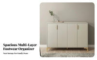 Large Capacity Entryway Shoe Cabinet Space Saving Modern Shoe Storage Cabinet with Doors Stable Structure Household Furniture Easy to Clean for Apartment Dwellers, Homeowners, Families, Hallway, Bedroom, Living Room, Closet