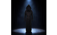 Hooded Specter Costume Spandex Black Specter Robe Reinforced Stitching Festive Wear