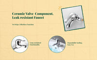 Bathroom Faucet, Double Hole Basin Tap, Brass, Rustproof