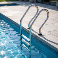 Long-Lasting Stainless Steel Pool Ladder Rust-Resistant Detachable Pool Ladder Secure Easy to Install