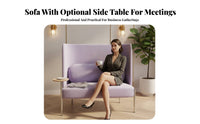 Highrear Design side supportchair with rotating Tablet Enclosed Shape Oversized side supportchair Soft Upholstery Lounge Chair for Business Owners, Interior Designers, Apartment Dwellers, grooming lounge, Reception Area, Bedroom