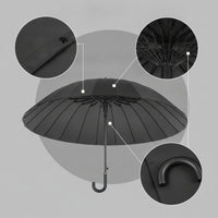 Windproof Umbrella with 24 Ribs Wind-Resistant Double Canopy Umbrella Large Heavy Duty for Couples, Commuters, Families, Windy Weather, Rainy Days