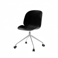 Armless Rolling Chair 360-Degree Swivel Molded Shell Task Chair Minimalist