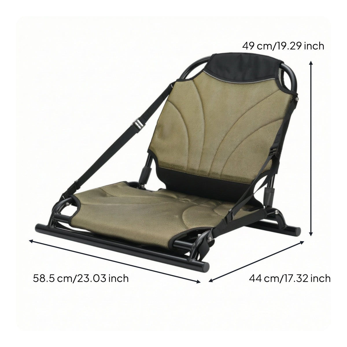 Kayak Seat Adjustable Kayak Seat with Back Support Compact for Kayakers, Paddlers