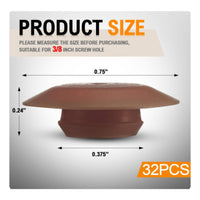 32 Pieces Threshold Screw Covers Easy Installation Door Sill Cap Plastic