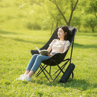 High-Back Folding Moon Chair Sturdy Moon Chair Long-Lasting Furniture Stable for Picnics