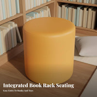 Circular bookcase Bench Multi-Functional Public Furniture Upholstered padding