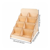 Wooden Display Rack Slotted Card Display Stand Arched Back