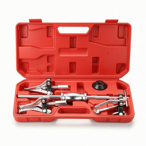 5 Pieces Well-Organized Bearing Puller Kit with Storage Box Portable Inner Outer Bearing Puller Manual Tool Set Internal for Mechanics, DIYers, Workshops, Garages