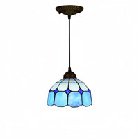 Stained Glass Pendant Light Handmade Lighting Retro for Cafe