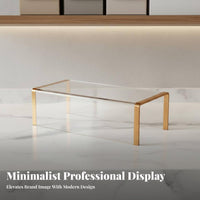 Acrylic Perfumes Display Stand Versatile Use Acrylic Display Riser Easy to Clean U-Shaped Riser Shelf for Collectors, Shop Owners, Exhibition Show