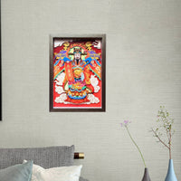 Deity of Prosperity Wall Hanging Grand Opening Gift wealth Paper-Cut Decor Traditional Style Paper-Cut Wall Art for Friends, Shop, Entryway
